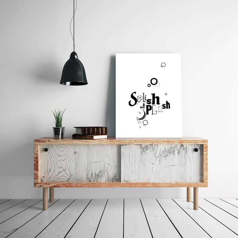 Bathroom Wall Decor Splish Splash Bathroom Decor Bathroom Etsy