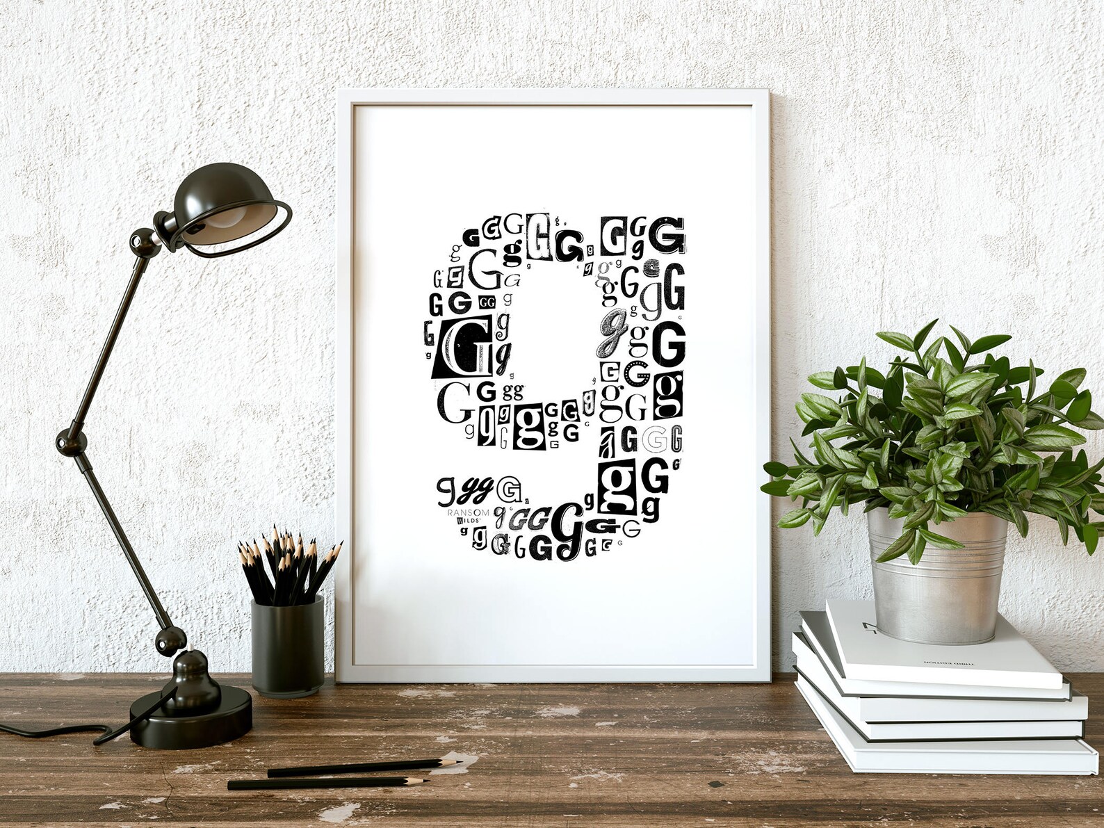 Letter G Print Printable Letter Poster Letter G Wall Decor Etsy