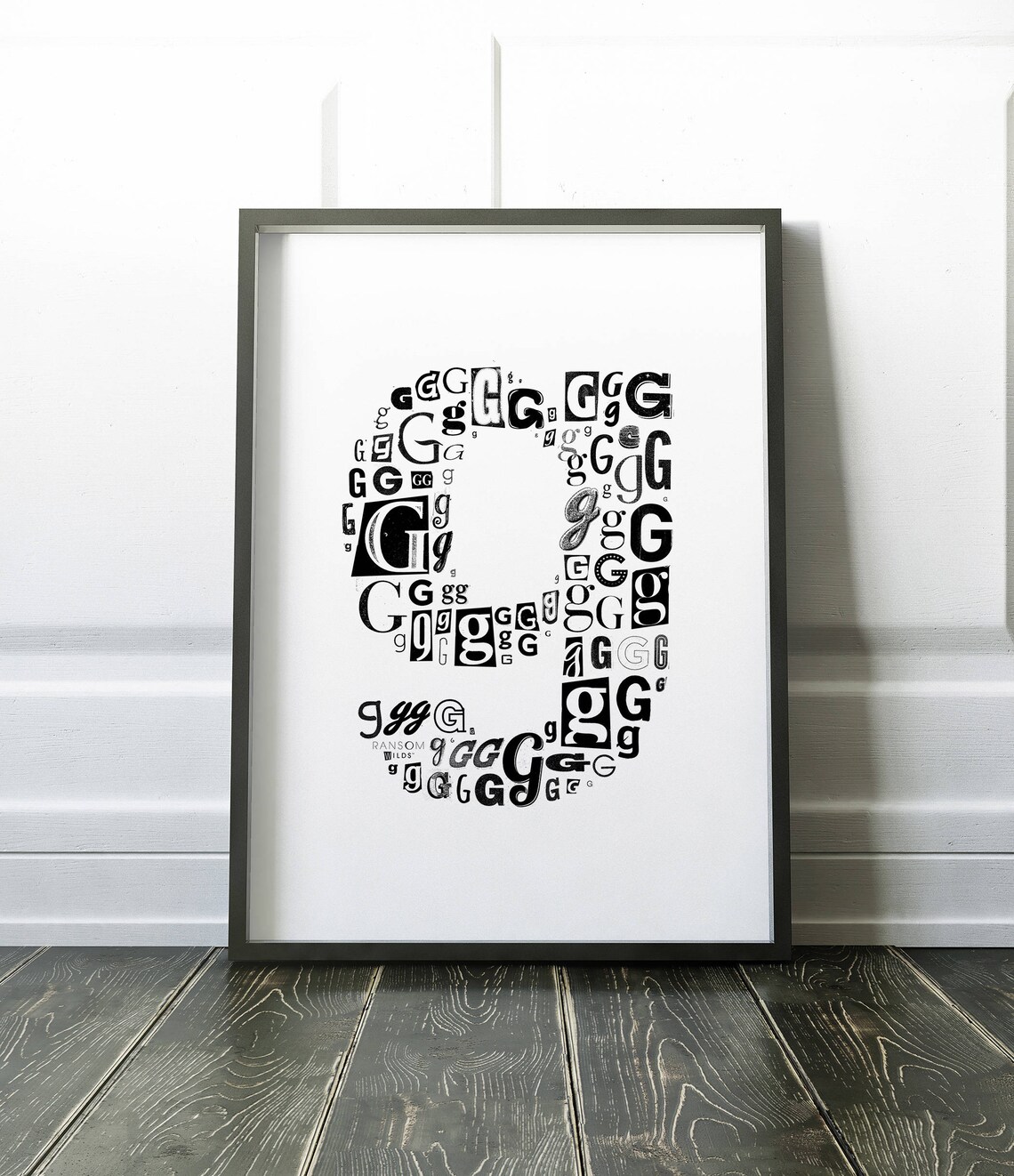 Letter G Print Printable Letter Poster Letter G Wall Decor Etsy
