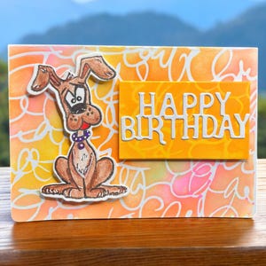 Cartão de aniversário engraçado para cachorro