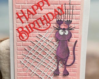 Funny Cat Birthday Card