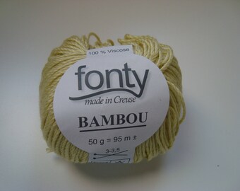 Wool bamboo de Fonty 50 g - 3 needles - 3, 5 - yellow color