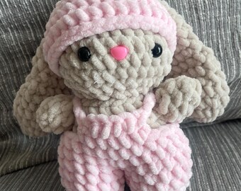 Cute Strawberry Easter Bunny Crochet Plushie