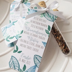 Gastgeschenk *Blätterkranz blau*