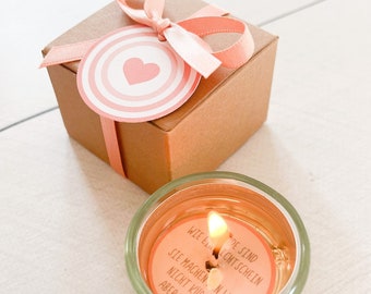 Tealight with message - *Friends are like a light*, gift idea, tealight, lucky light, gift for girlfriend, souvenir