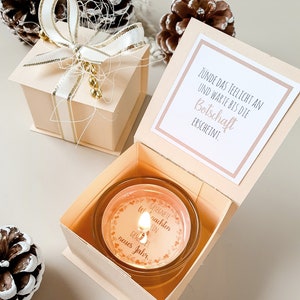 Teelicht mit Botschaft, Geschenkidee, Teelicht, Glückslicht, Geschenk für Freundin, Mitbringsel,Wichtelgeschenk