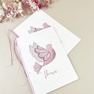 Menükarte Friedenstaube rosa