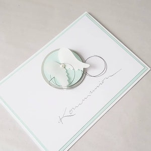 Einladungskarte Einladung Taufe Engelsflügel Engel Konfirmation Kommunion mint pastell