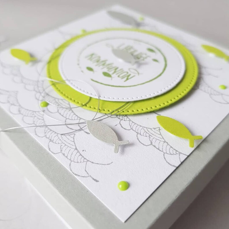 Cash gift packaging cash gift communion gift gift gift idea gift box gift box gift wrap chisty green fish