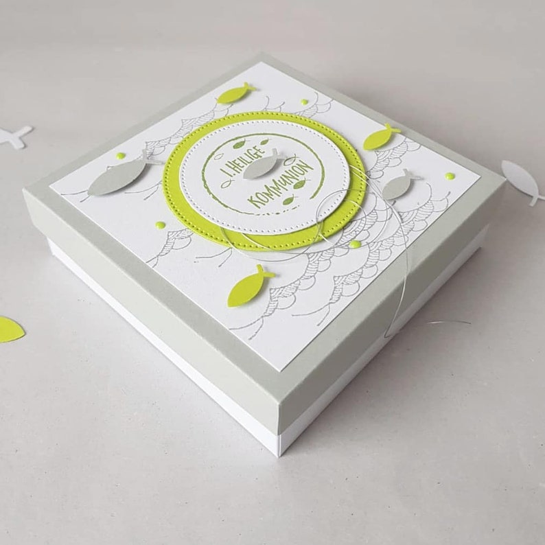 Cash gift packaging cash gift communion gift gift gift idea gift box gift box gift wrap chisty green fish