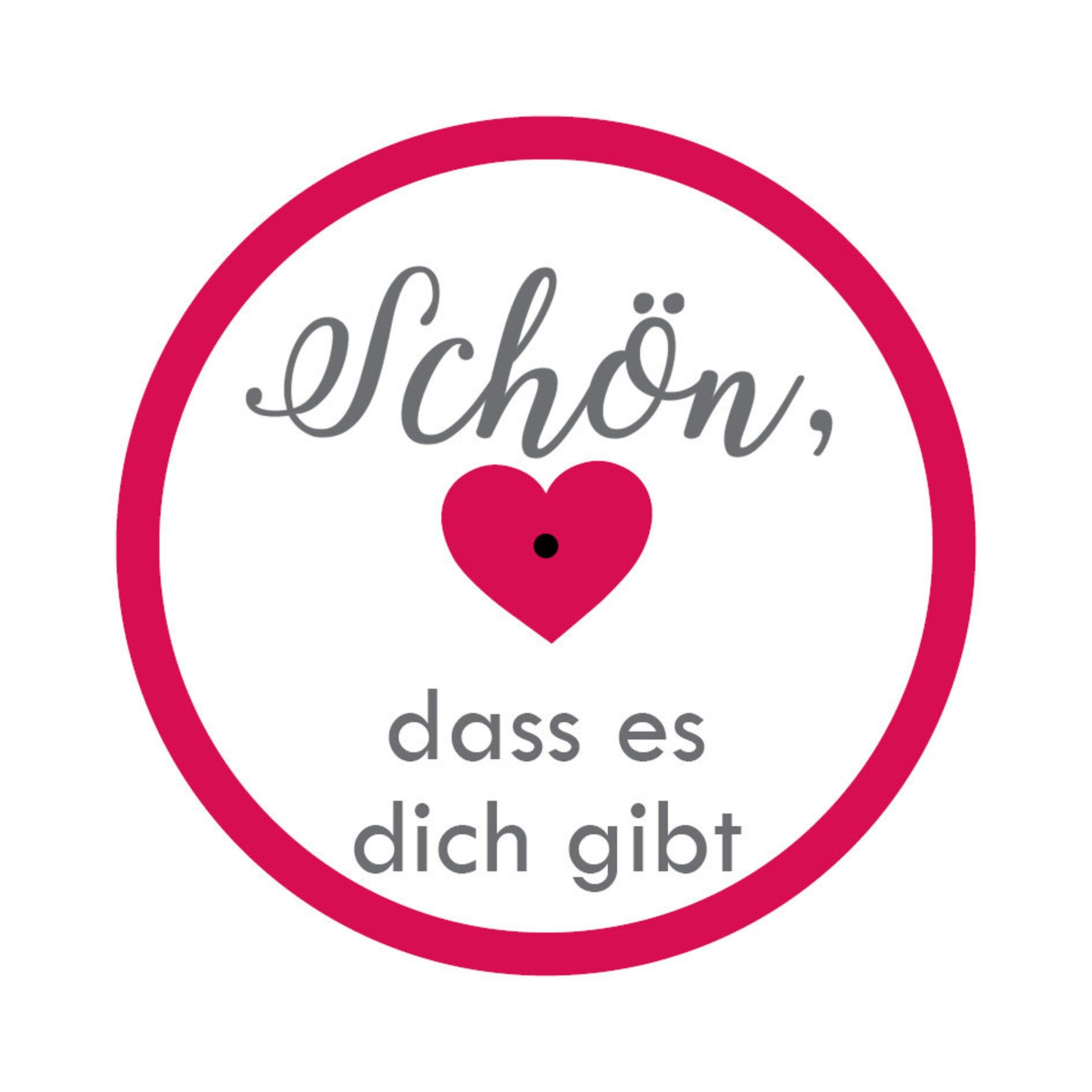 Teelicht mit Botschaft Schön dass es dich gibt Etsy