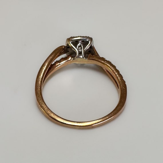 Vintage 14k Rose Gold 1 ctw Diamond Ring 3.8g - image 6