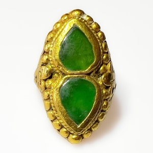 Antique Chinese 24k Imperial Jadeite Jade Ring 7.3g