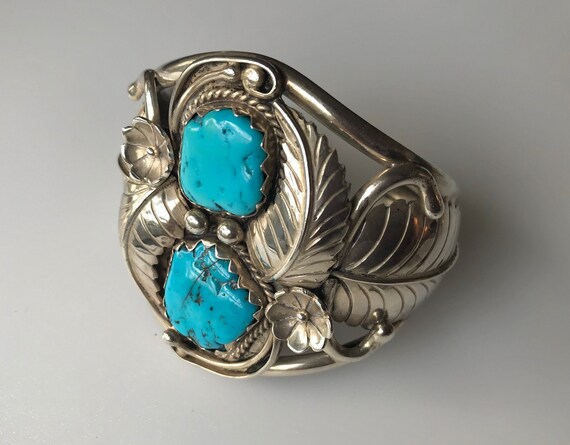 Outstanding Old Pawn "Ed King" Navajo Turquoise S… - image 9
