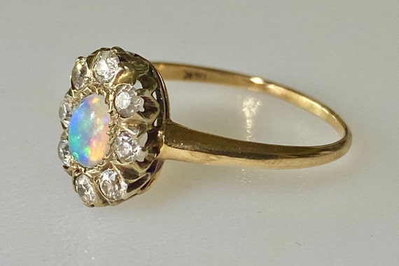 Antique Art Deco Australian Crystal Opal .90ctw O… - image 3