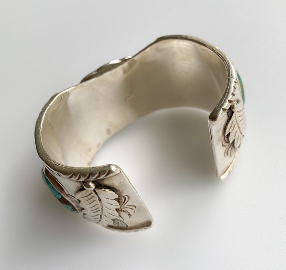 Mid Century Navajo Benson Yazzie Sterling Silver Turquoise