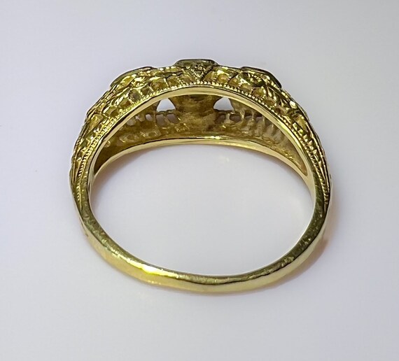 Antique Art Nouveau 14k .50ctw  Diamond Ring 3.1g - image 2