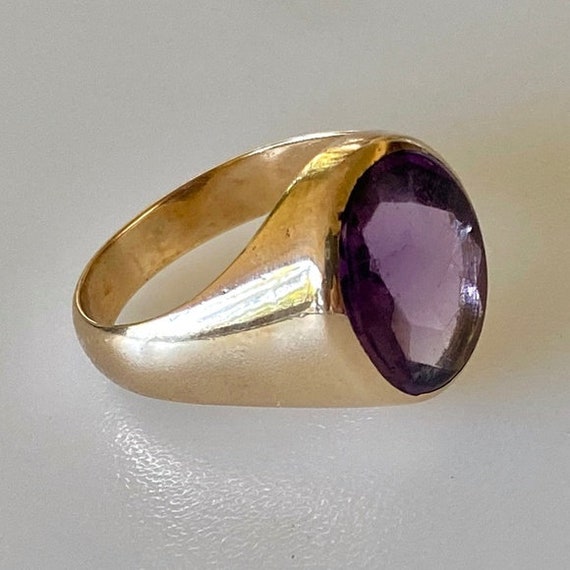 Wunderschoner Amethyst Pinky Herrenring 9 3g Etsy