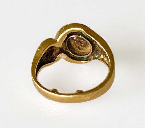 Unique 1960s 14k Diamond Natural Sapphire Ring 3.… - image 6