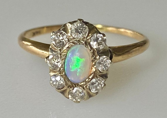 Antique Art Deco Australian Crystal Opal .90ctw O… - image 2