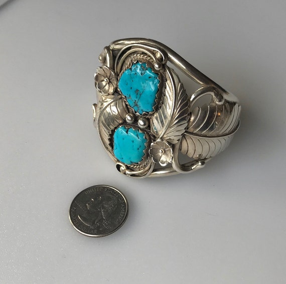 Outstanding Old Pawn "Ed King" Navajo Turquoise S… - image 4