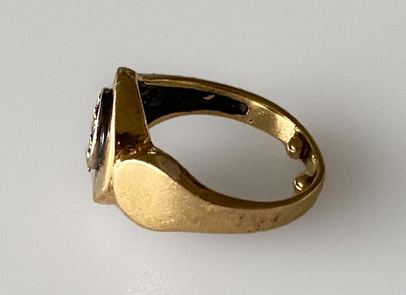 Unique 1960s 14k Diamond Natural Sapphire Ring 3.… - image 4