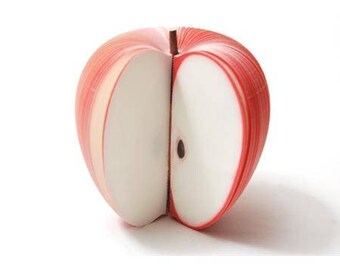Block Notes Memo Pad Red Apple Fruit