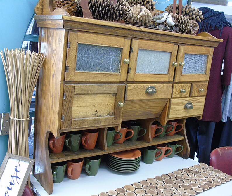 Antique Hutch Farmhouse Kitchen Hutch Cottage Rustic Etsy