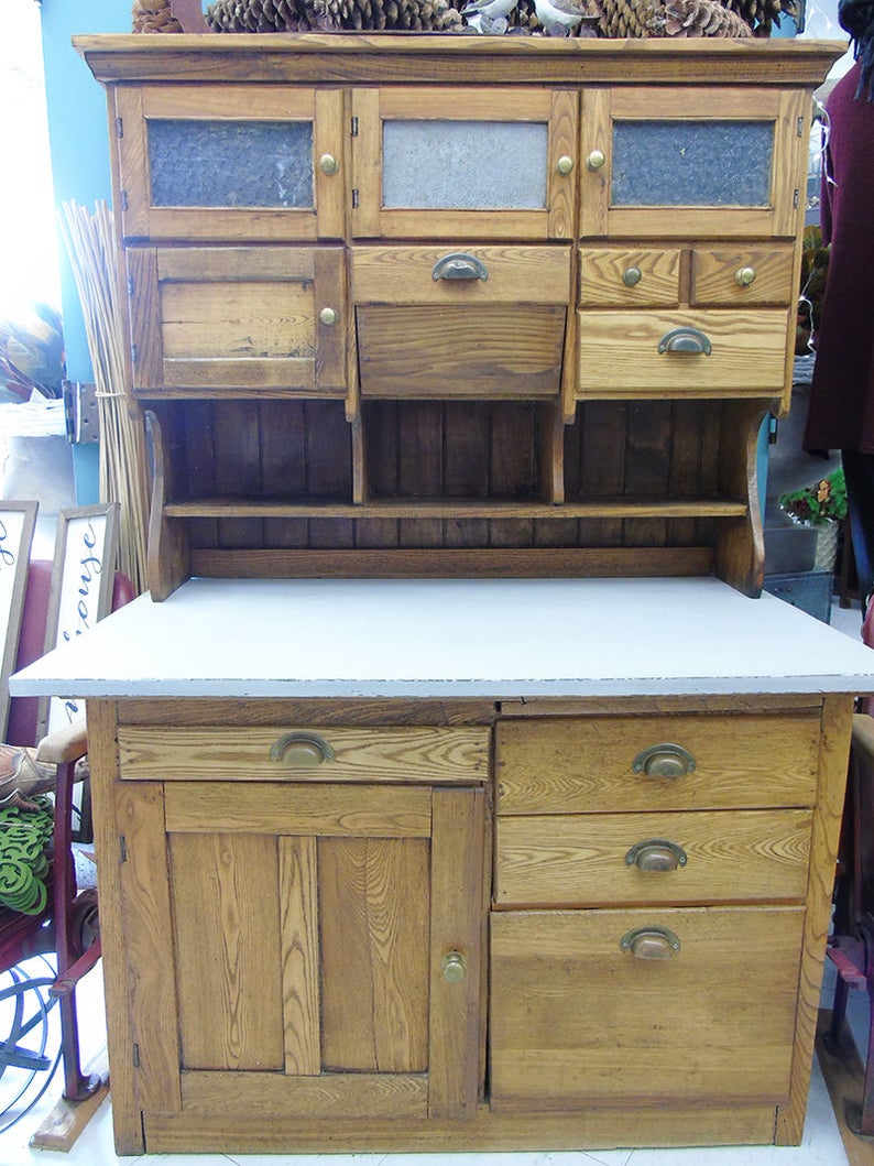 Antique Hutch Farmhouse Kitchen Hutch Cottage Rustic Etsy