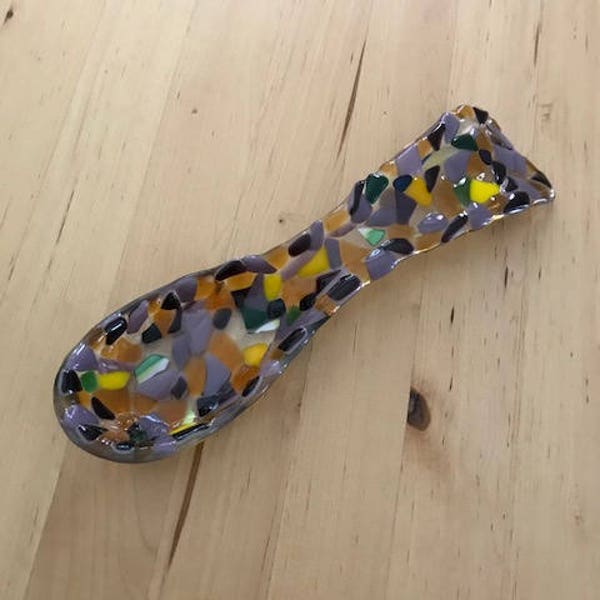 Spoon Rest  Purple/yellow/green
