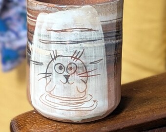 Animal-themed cups made from recycled colored clay