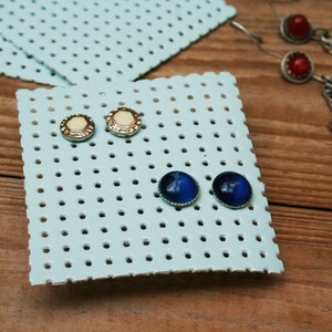 Set of 2 vinyl earring organizers - for storing studs and earrings