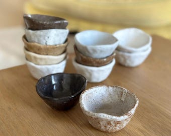 Set mit 3 Mini-Vorspeisenschalen aus Steingut