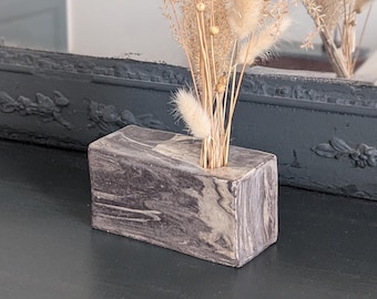marbled earthenware brick vases