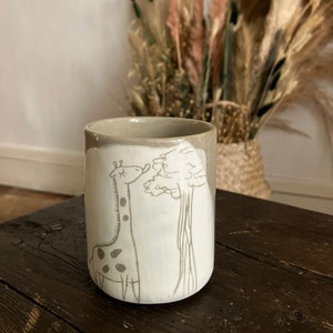 animal drawing mugs girafe