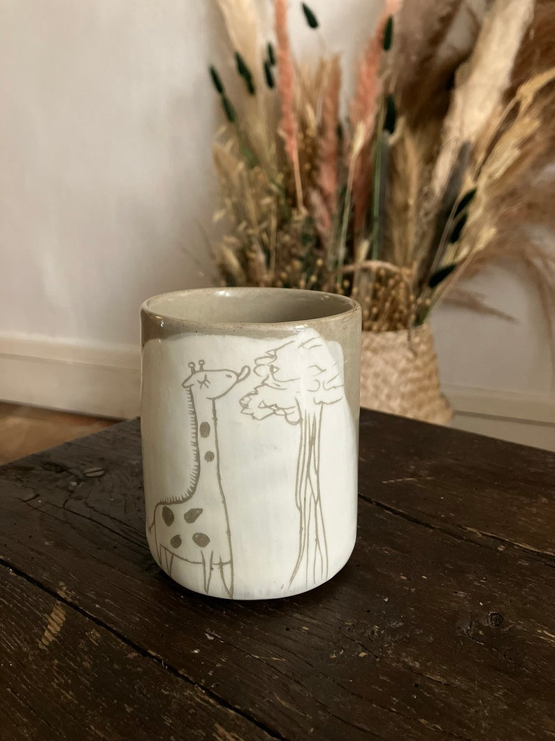 animal drawing mugs girafe