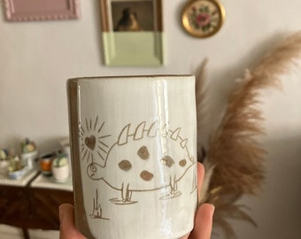 animal drawing mugs