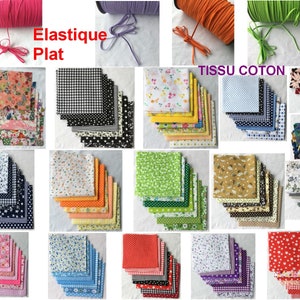 Lot of fabric coupons, 100% cotton, patchwork, assortment of creative coupons for sewing, DIY, crafts, embroidery, fabric, decoration,