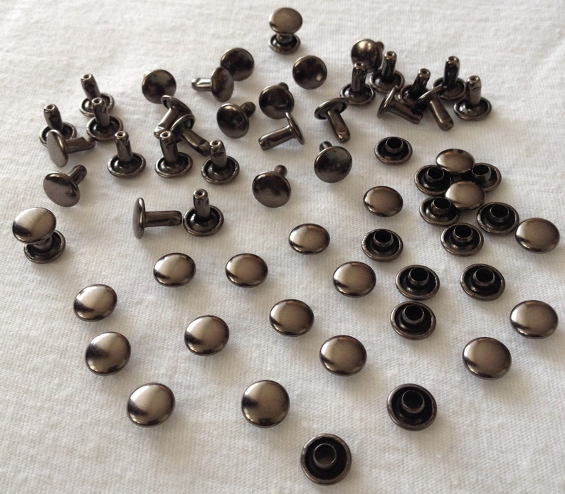 Lots Rivets Lot rivet, double cabochon, rond, clou, attache, ornement, couture ...