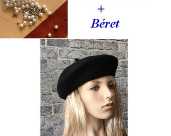 Rivet, perles, chapeau, béret, rond, clou, attache, ornement, bricolage, couture, customisation, DIY, accessoires, fourniture, création, art