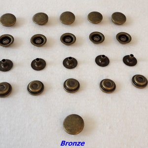 Boutons, pression, métal, rond, fermoir, fermetures, attaches, fourniture, mercerie, créations, couture, cuir, maroquinerie, accessoires, image 4