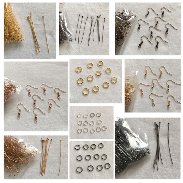 Hooks, rods, nails, chain, charm or rings of your choice for the creation of jewelry, DIY, earrings,