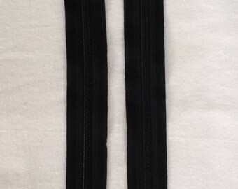 Zipper zip black non detachable 15 cm 3 coins sewing notions