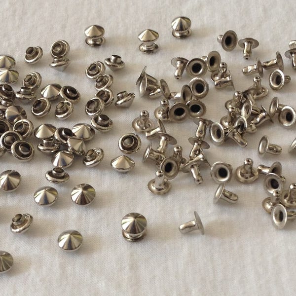 Rivet, cône, champignon, clou, 40 pcs, attache, ornement, bricolage, couture, customisation, mercerie, DIY, accessoire, fourniture, création