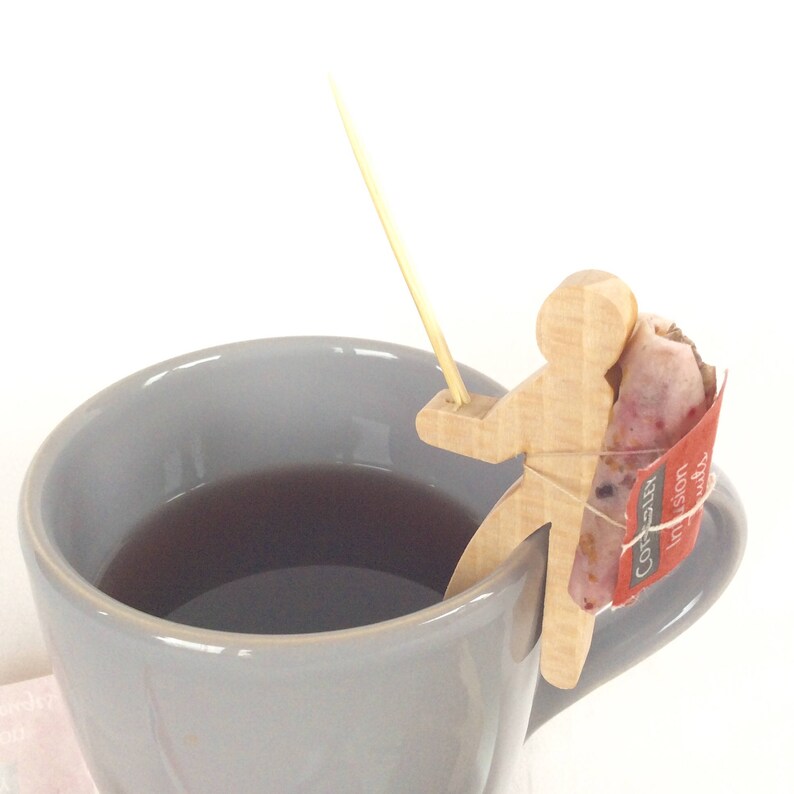 Wooden Tea Bag Holder. Set of 4. Fisherman or Javelin Thrower Etsy