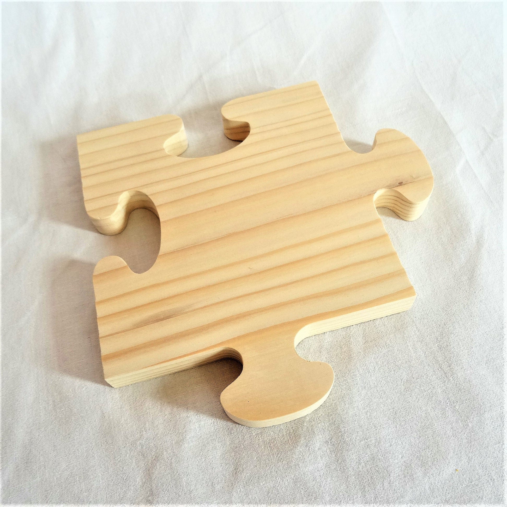 Dessous de Plat, Planche à Découper, en Bois d'épicéa Naturel Pièce Puzzle Carré, Pour La Cuisine, P