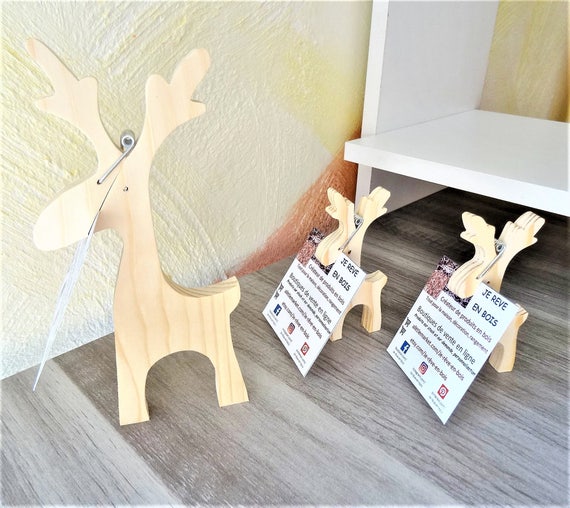Porte Papier Range Papier Vide Poche Renne En Bois Etsy