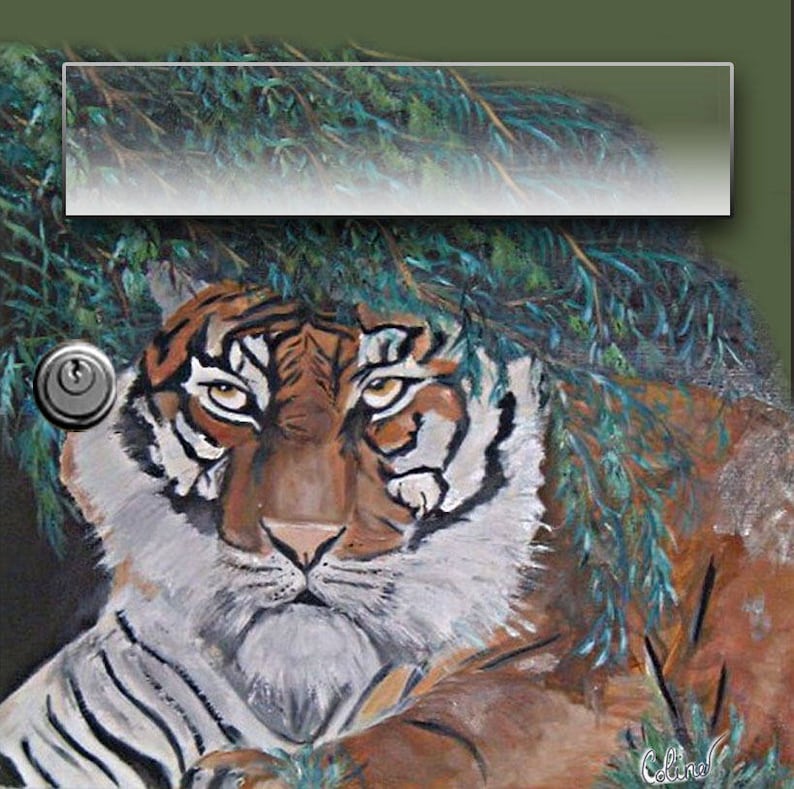 Sticker pour Boîte aux lettres modèle LE TIGRE image 1