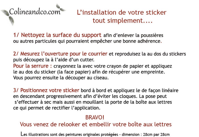 Sticker pour Boîte aux lettres modèle C6 la jument et son poulain image 2