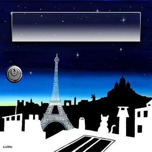 Sticker pour Boîte aux lettres modèle Paris by night image 1